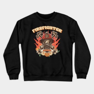 Firefighter woman Fire girl Crewneck Sweatshirt